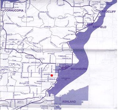 Map of Washburn Area